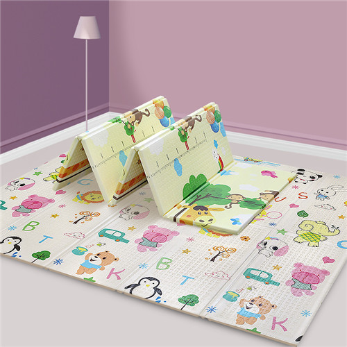 Folding Portable Playmat for Baby Toddlers 79 x 71 Easy to Clean Extra Large Reversible Crawling Mat Letters Premium Foldable Baby Play Mat ,0.6 Extra Thick Non-Toxic Foam Floor Mat